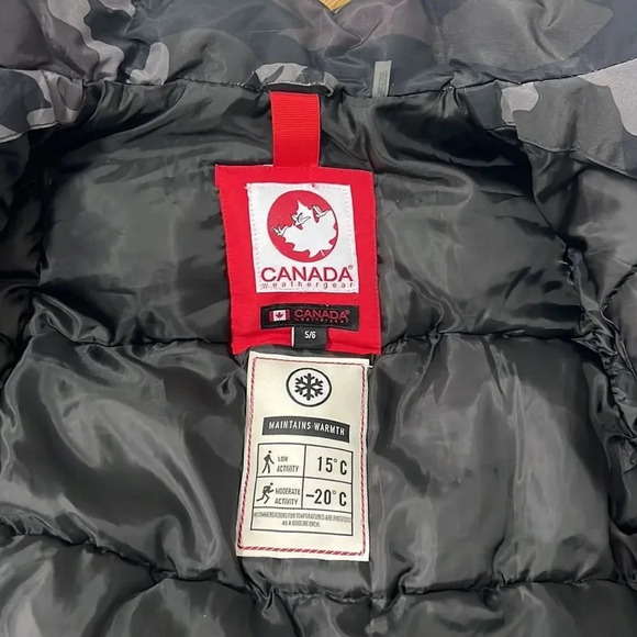 Canada Weather Gear Kids Camo- Print Boys Faux-Fur-Trim Hooded Jacket size 5/6 - Picture 6 of 8